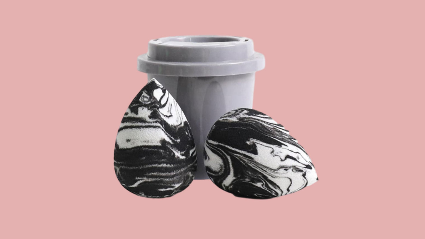 Elegant Marble Beauty Sponge – Ultra Soft & Reusable