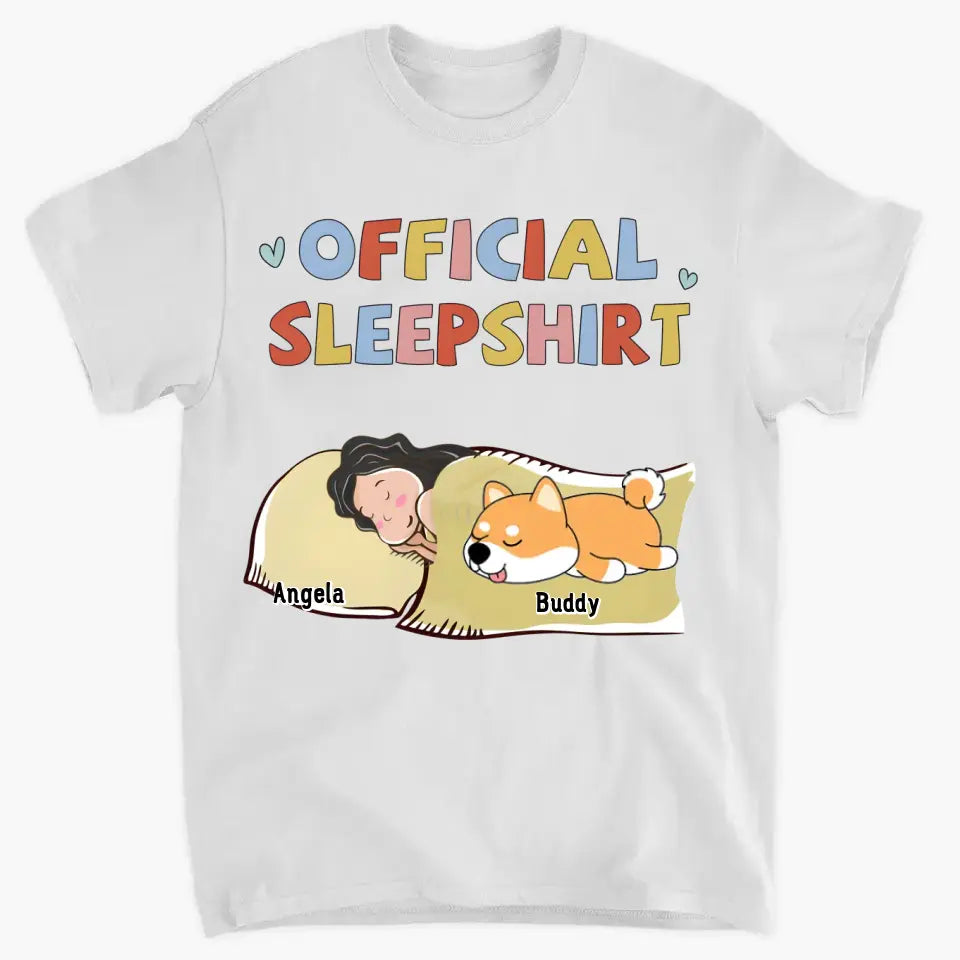 Sleeping Pet Sleepshirt Version 2 - Personalized Custom Unisex T-Shirt
