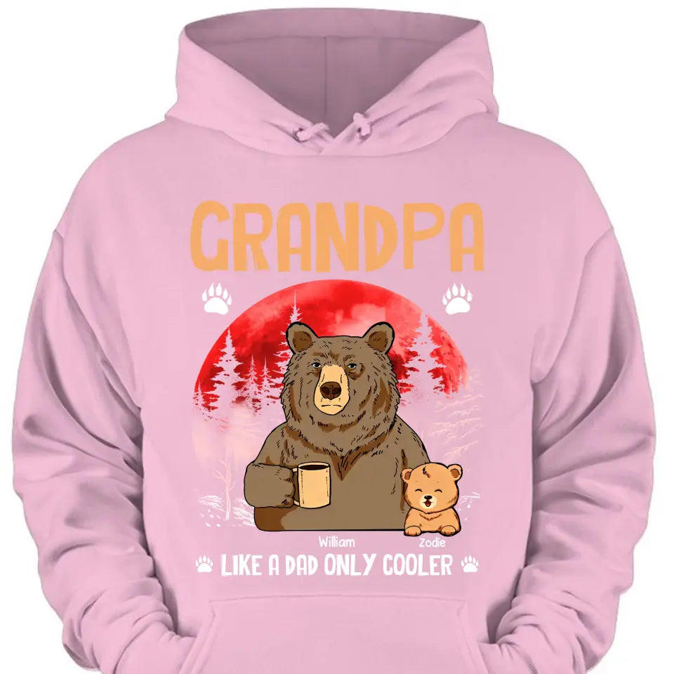 Personalized Grandma Like A Dad Only Cool Bear Printed with Child's Name Clothes