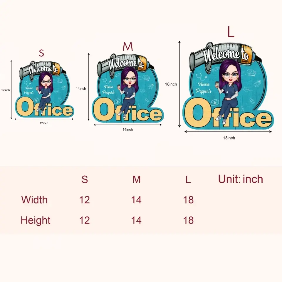 Personalized Door Sign - Birthday Gift For Nurse - Welcome To My Office