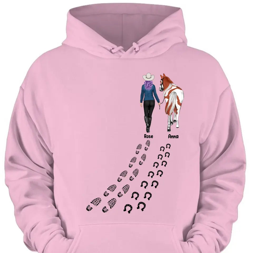 Personalized Horse Girl Custom Name Horse Lover Gift Clothes 2D Printing