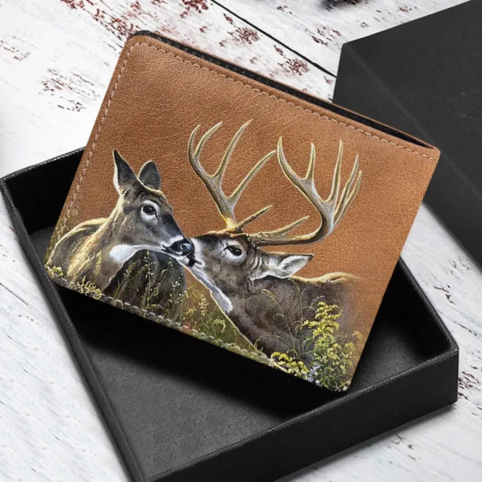 Personalized You And Me We Got This Deer Hunting Leather Wallet 3D Print