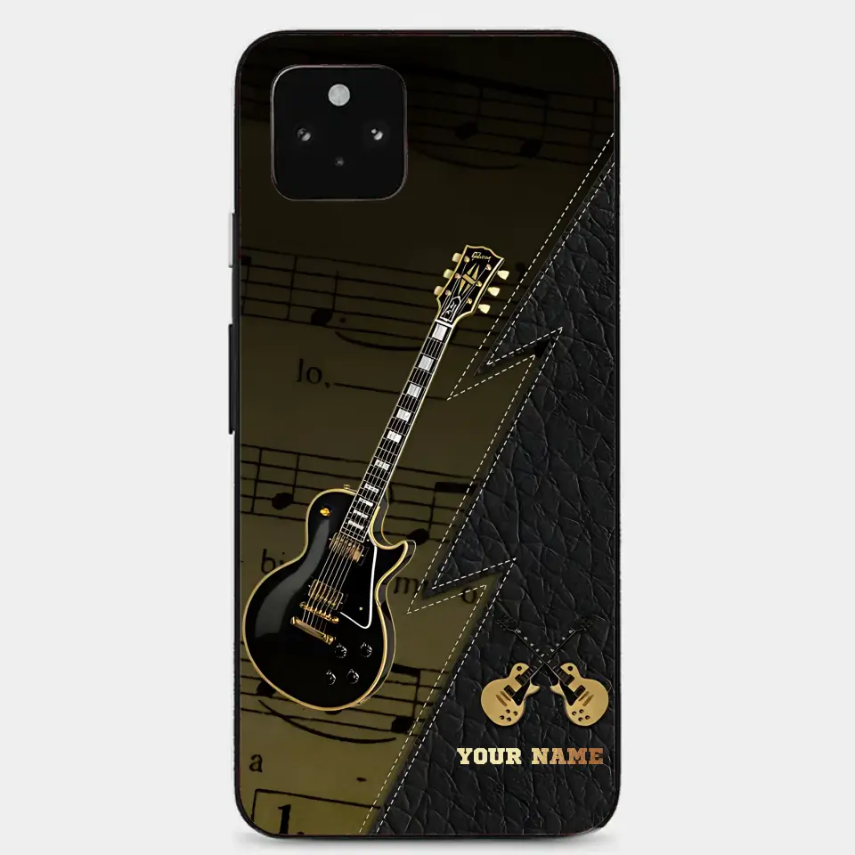 Personaziled Name Black Guitar Phone Case