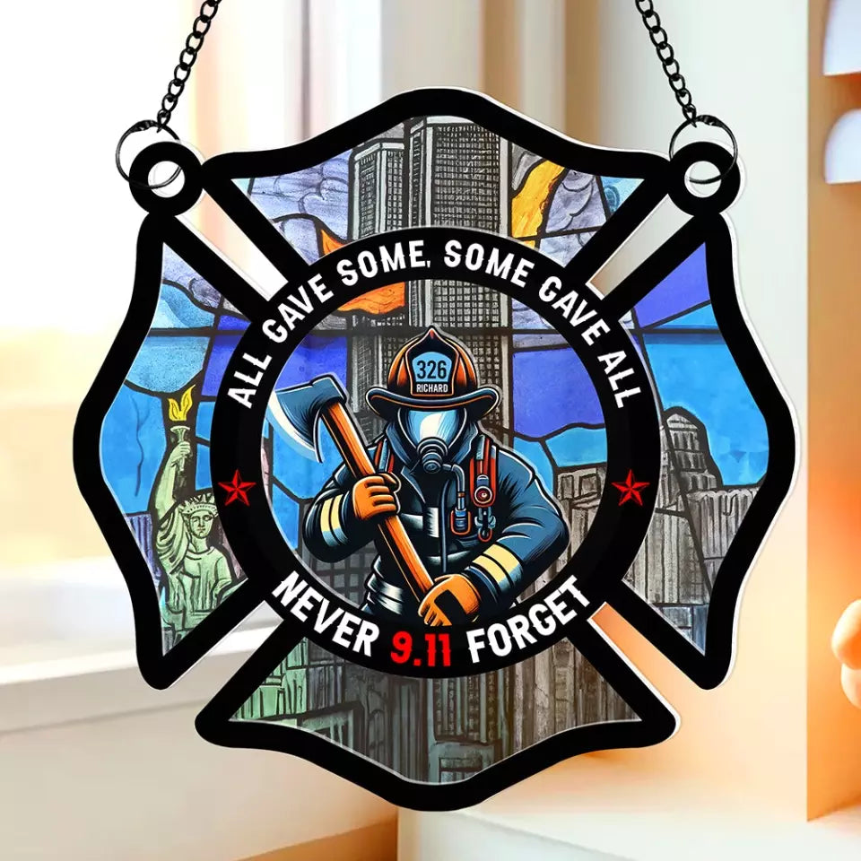 Personalized Gifts For Firefighter Suncatcher Ornament