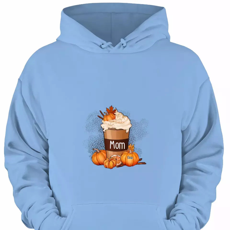 Grandma Mom Pumpkin Spice Latte Personalized Shirt