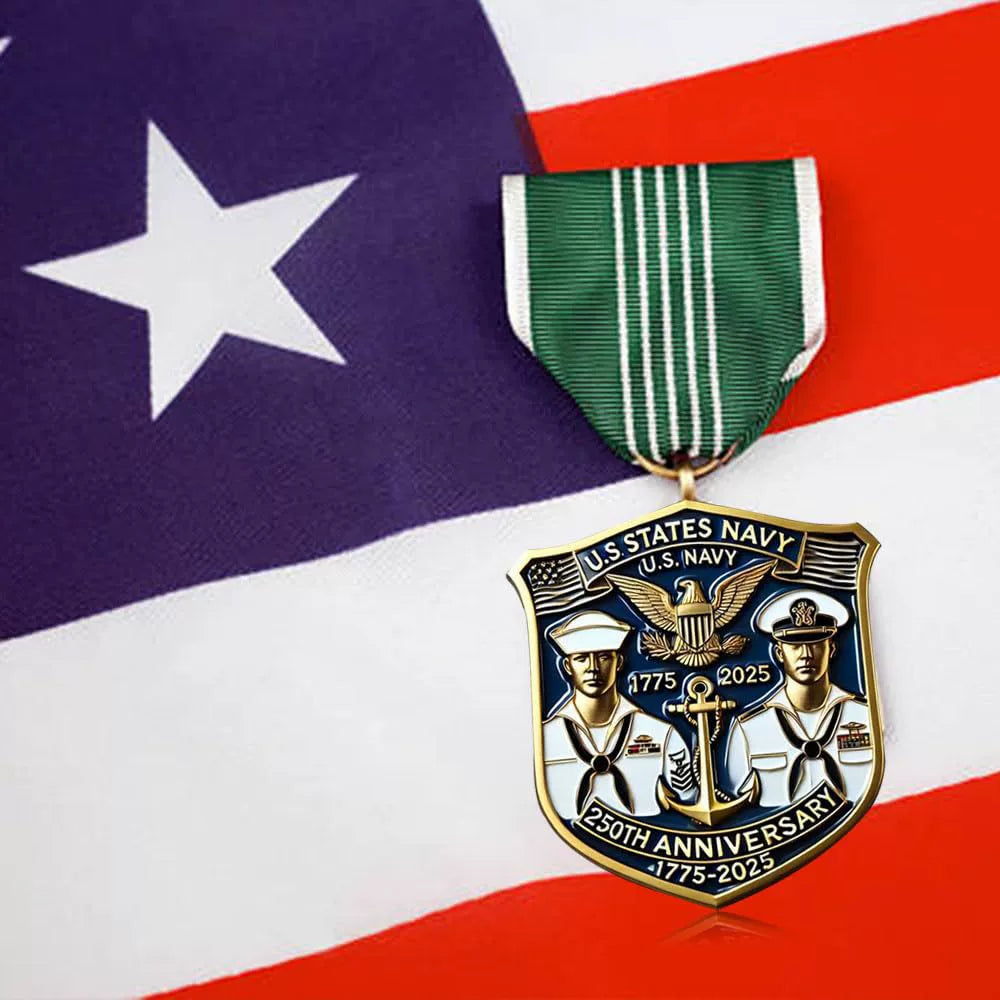 United States Navy Memorial Pin - 250th Anniversary Commemorative Lapel Pin