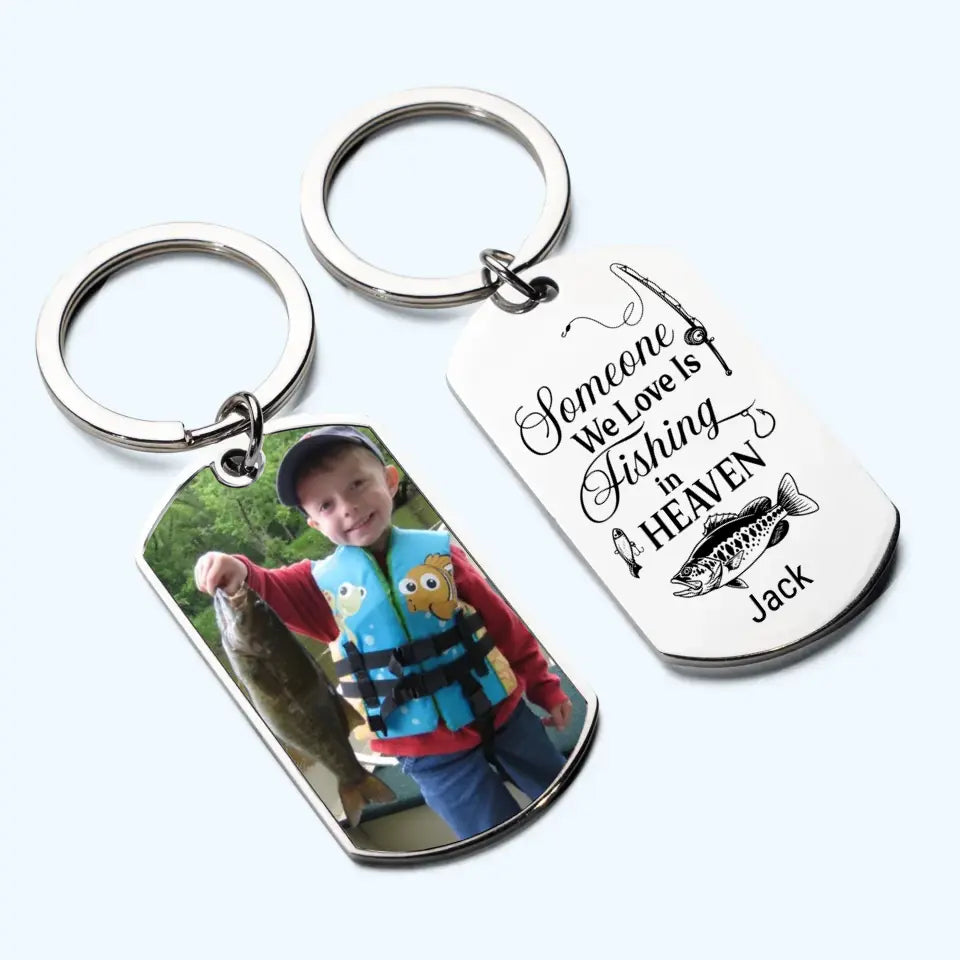 They Fish Beside Us Everyday - Personalized Engraved Stainless Steel Keychain