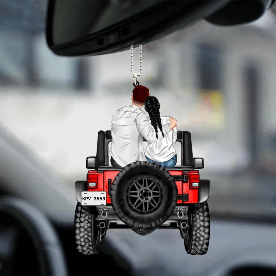 That Led Me Straight To You Personalized Car Couple Acrylic Ornament, Gift For Couple