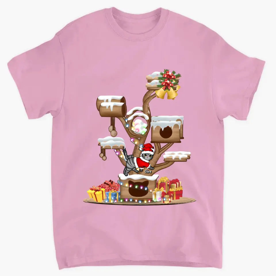 Christmas Cat Tower Personalized T-shirt