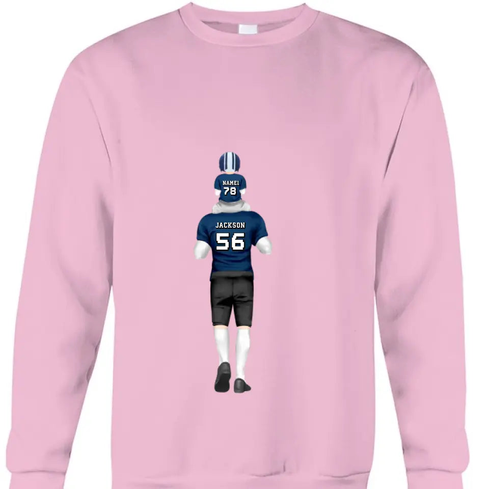 Personalized American football Dad & Kids Shirt - Hoodie - Sweatshirt