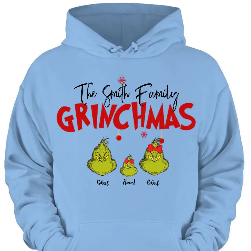 Gift For Family, Personalized Grinch Family Shirt - Hoodie - Sweatshirt, Family Xmas Shirt, Christmas Gift