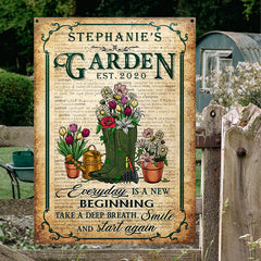 Garden Dictionary Take A Deep Breath Custom Classic Metal Signs - Garden Signs - Gift For Garden Lovers