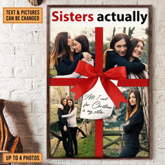 Sister Personalized Poster, Personalized Gift for Besties, Sisters, Best Friends, Siblings