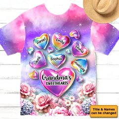 Grandma's Sweethearts Shirt All-over Print T Shirt