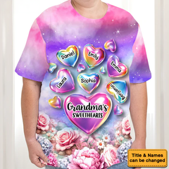 Grandma's Sweethearts Shirt All-over Print T Shirt