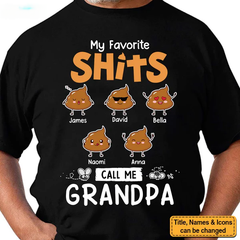 My Favorite Little Monsters Call Me Grandpa Shirt