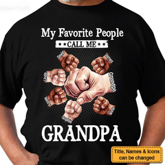 My Favorite Little Monsters Call Me Grandpa Shirt