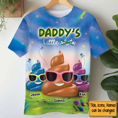 Gift For Dad Funny Little Sh*t All-over Print All-over Print T Shirt