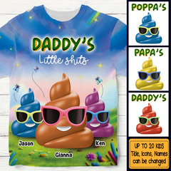 Gift For Dad Funny Little Sh*t All-over Print All-over Print T Shirt