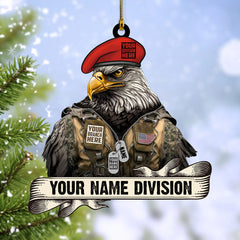 Eagle Soldier Personalized Acrylic Ornament Gift For Veterans