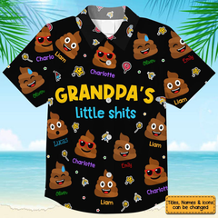 Personalized Funny Gift For Dad Grandpa Little Sh*t Hawaiian Shirt