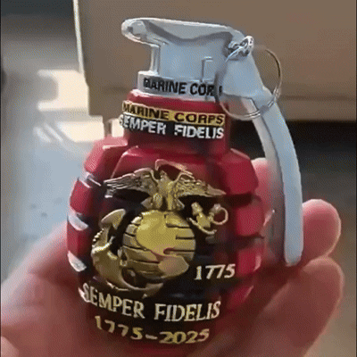 250th Anniversary U.S. Armed Forces Grenade Resin Craft - Commemorative Desktop and Car Decor