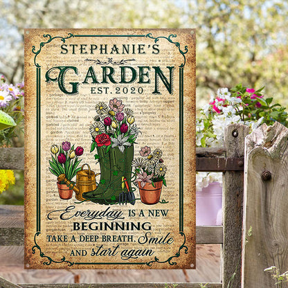 Garden Dictionary Take A Deep Breath Custom Classic Metal Signs - Garden Signs - Gift For Garden Lovers