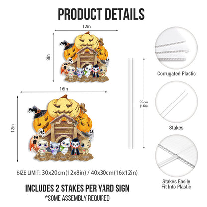 Pumpkin Head Cute Decor - Personalized Customized Yard Sign - Halloween Gift For Friend - Outdoor Decoration