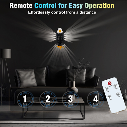 Black Eagle Wall Lamp | Modern LED Wall Decor | Party & Holiday Atmosphere Light