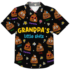 Personalized Funny Gift For Dad Grandpa Little Sh*t Hawaiian Shirt