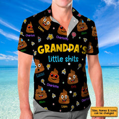 Personalized Funny Gift For Dad Grandpa Little Sh*t Hawaiian Shirt