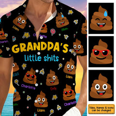 Personalized Funny Gift For Dad Grandpa Little Sh*t Hawaiian Shirt