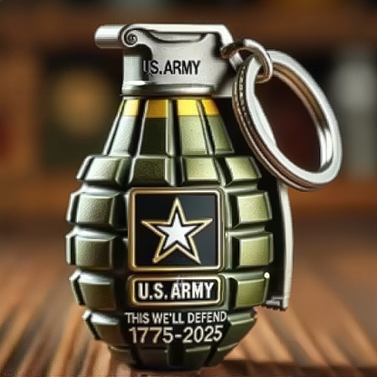 250th Anniversary U.S. Armed Forces Grenade Resin Craft - Commemorative Desktop and Car Decor