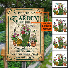 Garden Dictionary Take A Deep Breath Custom Classic Metal Signs - Garden Signs - Gift For Garden Lovers