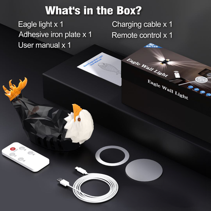 Black Eagle Wall Lamp | Modern LED Wall Decor | Party & Holiday Atmosphere Light