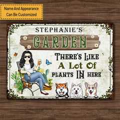 There's Like A Lot Of Plants In Garden  - Gift For Mom - Personalized Custom Classic Metal Signs