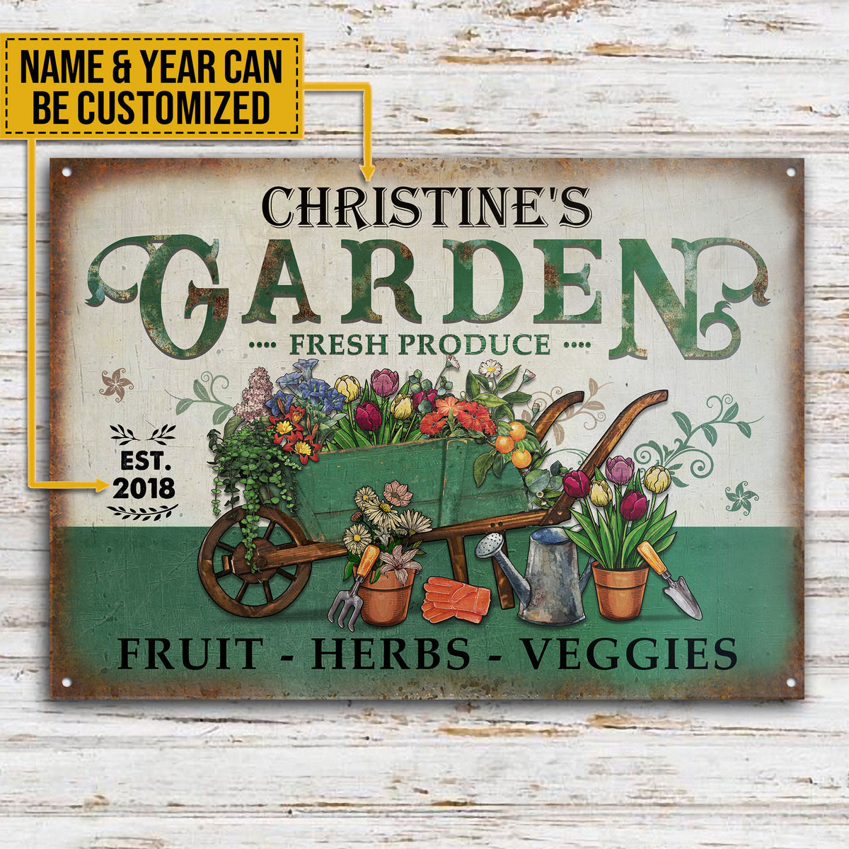 Vintage Customized Classic Metal Signs - Garden Signs - Gift For Garden Lovers