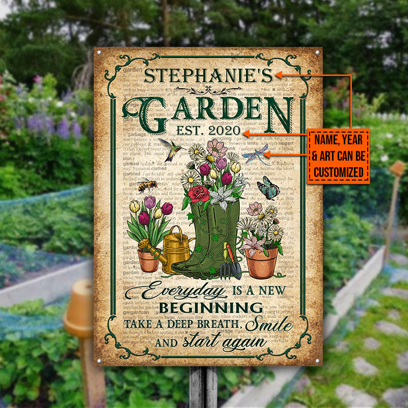 Garden Dictionary Take A Deep Breath Custom Classic Metal Signs - Garden Signs - Gift For Garden Lovers