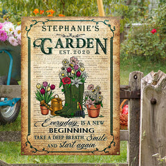 Garden Dictionary Take A Deep Breath Custom Classic Metal Signs - Garden Signs - Gift For Garden Lovers