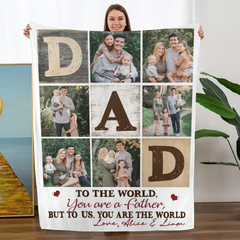 Personalized Custom Blanket - Birthday, Father's Day Gift For Dad - Dad We Love You