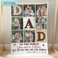 Personalized Custom Blanket - Birthday, Father's Day Gift For Dad - Dad We Love You