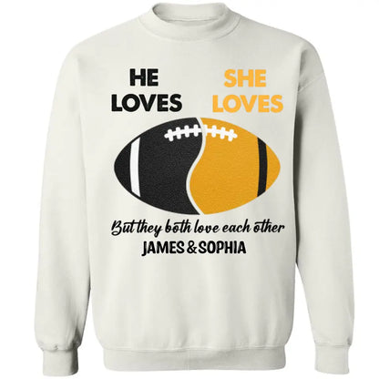 American Football Fans Love Each Other - Personalized Shirt - Hoodie - Sweatshirt Gift For Couple