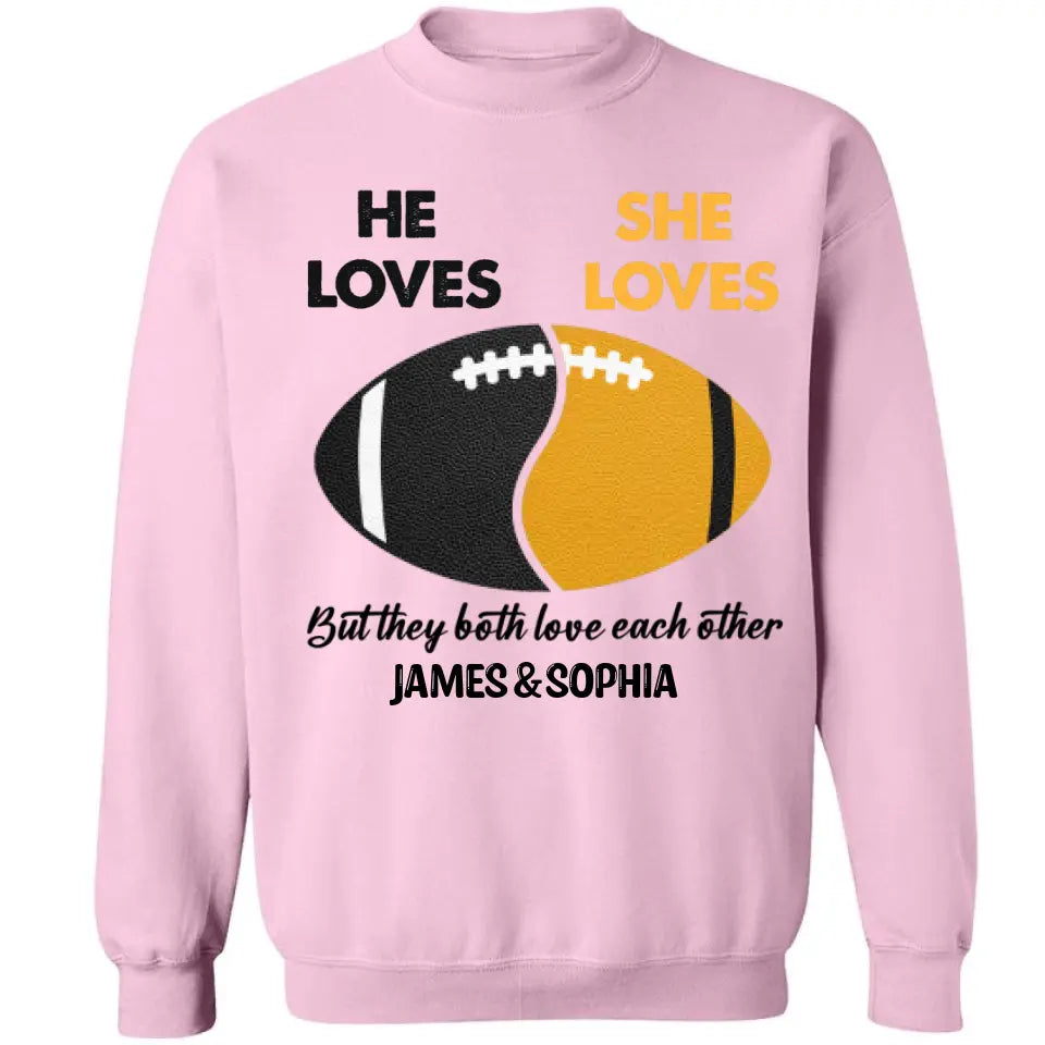 American Football Fans Love Each Other - Personalized Shirt - Hoodie - Sweatshirt Gift For Couple