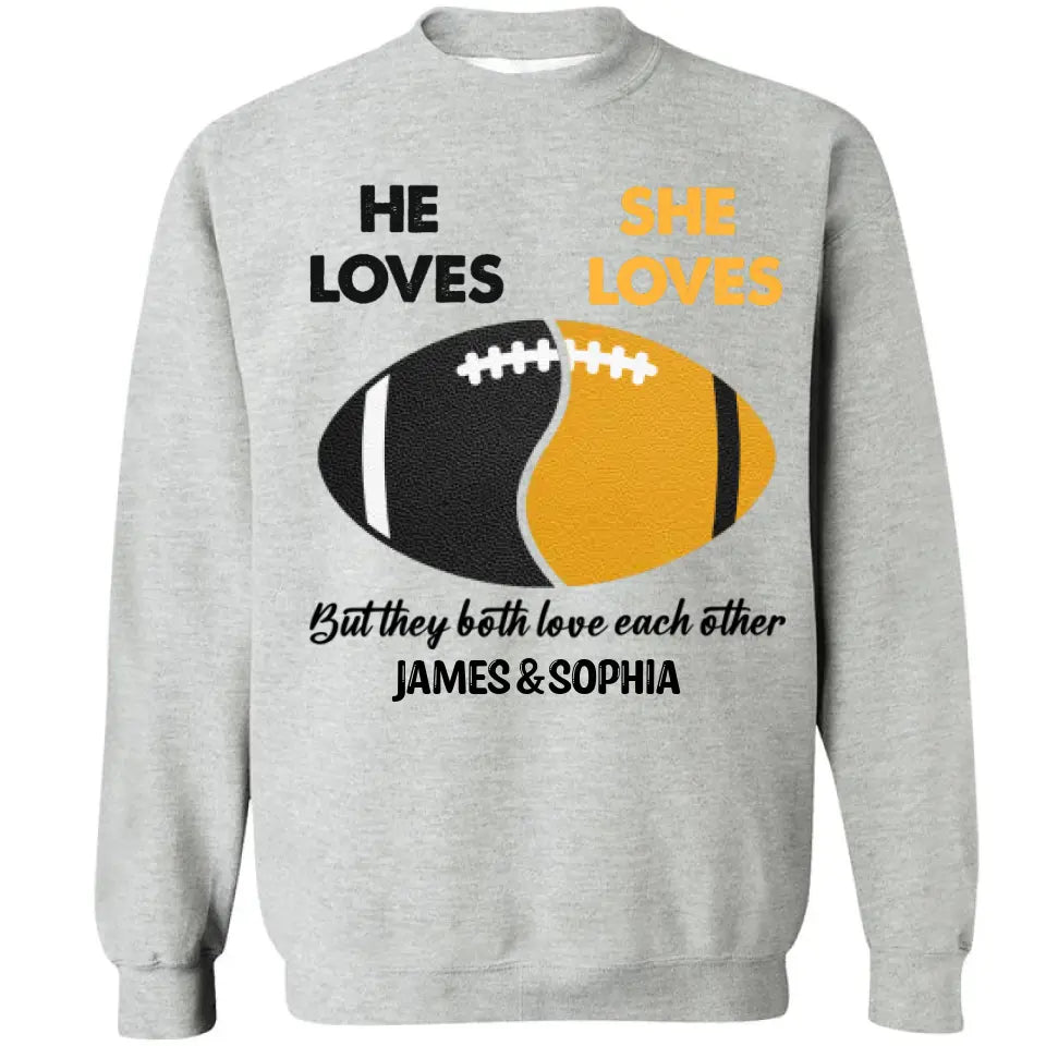 American Football Fans Love Each Other - Personalized Shirt - Hoodie - Sweatshirt Gift For Couple