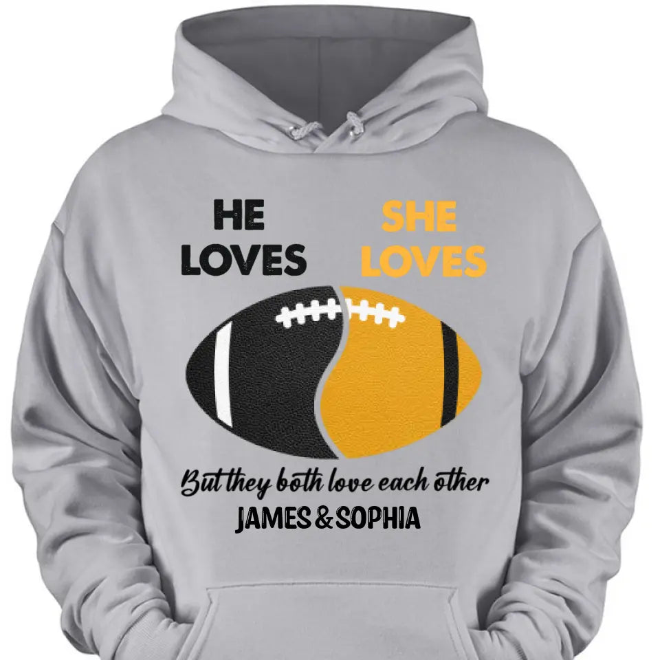 American Football Fans Love Each Other - Personalized Shirt - Hoodie - Sweatshirt Gift For Couple