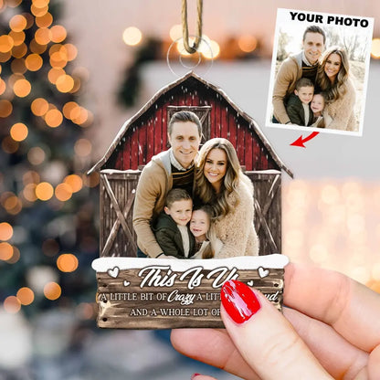 This Is Us A Whole Lot Of Love - Custom Photo Mica Ornament - Christmas, Birthday Gift For Family Members, Husband, Wife