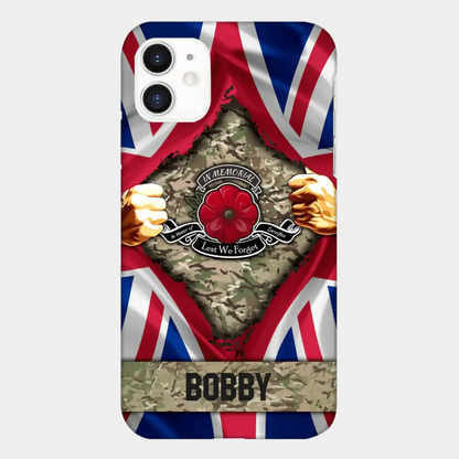 Personalized British Soldier Phone Case