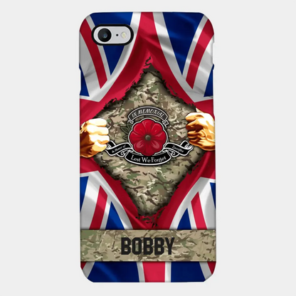 Personalized British Soldier Phone Case