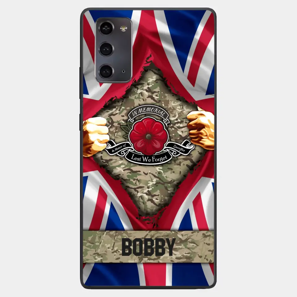 Personalized British Soldier Phone Case
