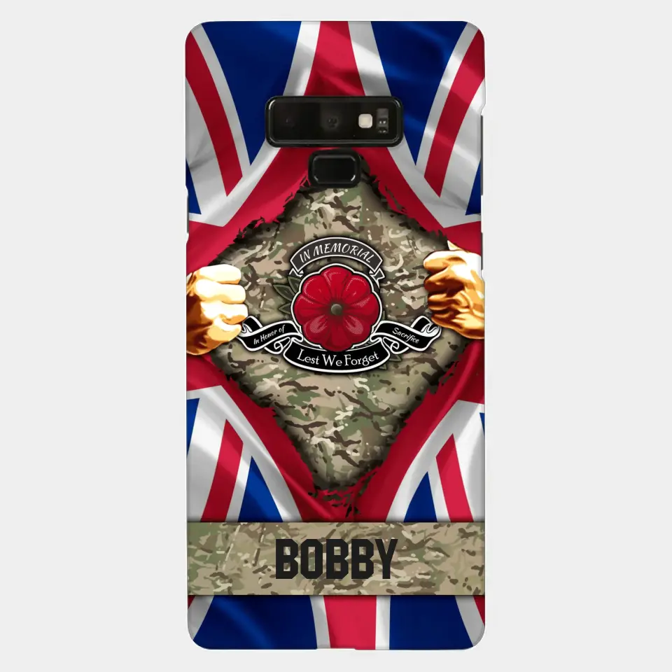 Personalized British Soldier Phone Case
